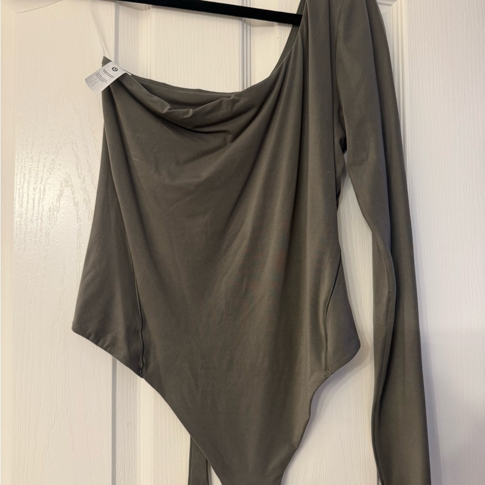 Asymmetrical Gray Bodysuit